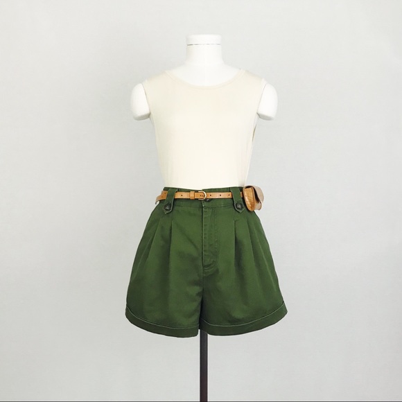 cotton high waisted shorts